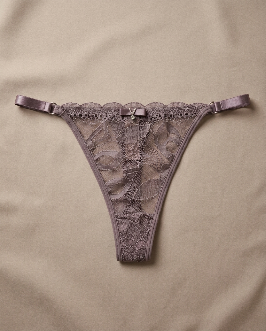 Adjustable Lace Thong