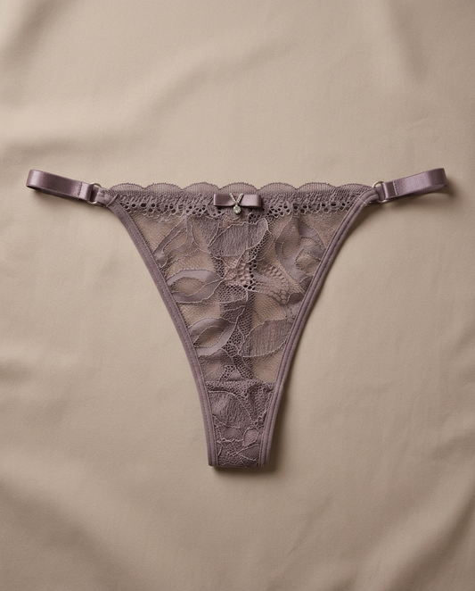 Adjustable Lace Thong